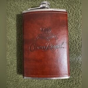 Crown Royal Brown Leather Flask